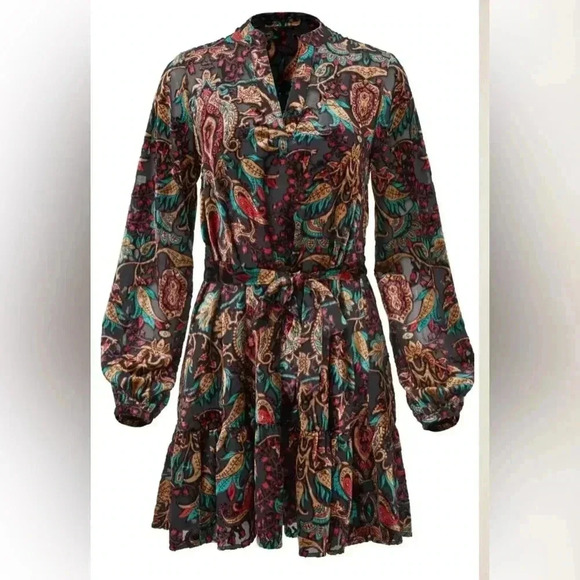 🔥Burnout Velvet Mini Dress🔥 size 6 NWOT - Picture 11 of 14